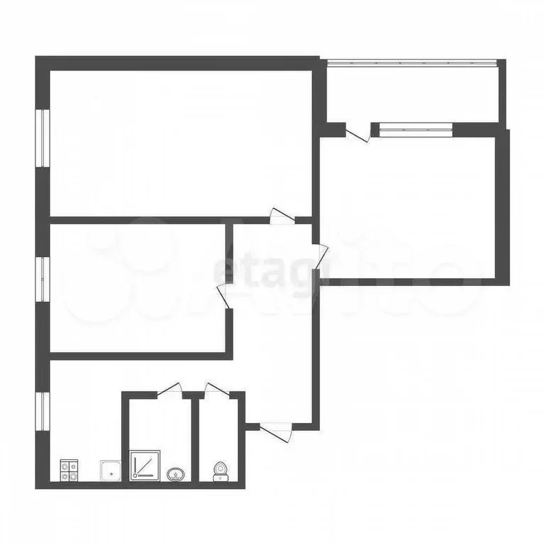 3-к. квартира, 69 м, 2/9 эт. - Фото 0