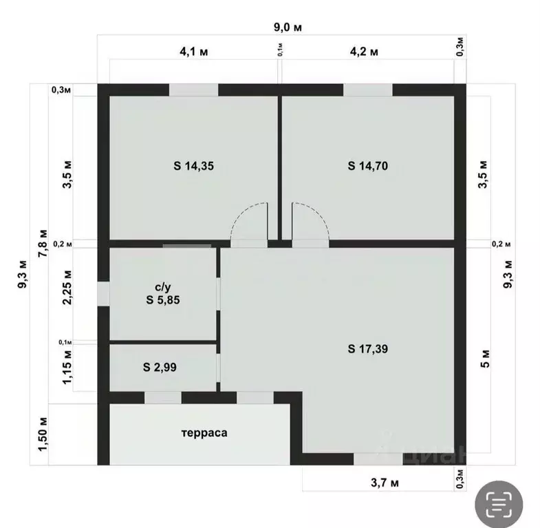 Дом в Алтайский край, Барнаул городской округ, с. Власиха ул. ... - Фото 2