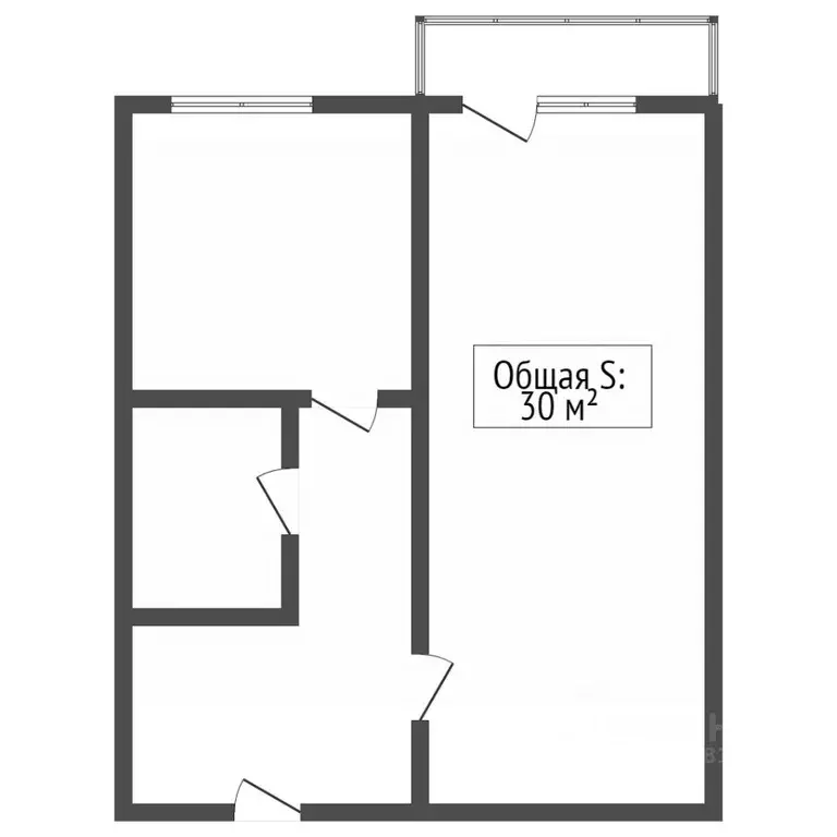 1-к кв. Брянская область, Брянск ул. Емлютина, 41 (32.0 м) - Фото 1