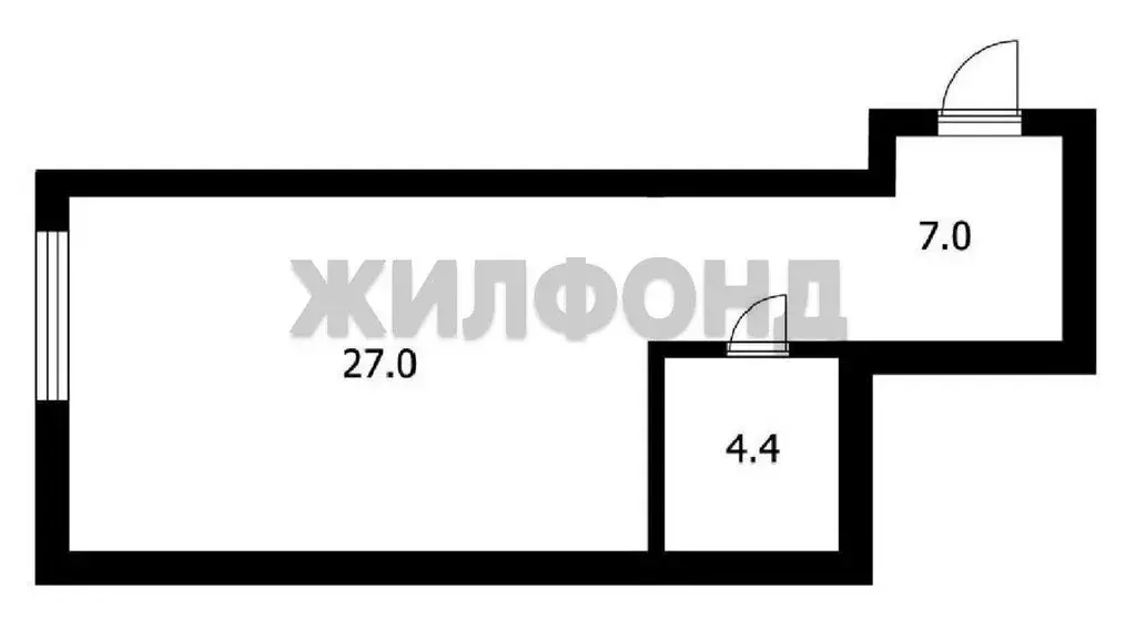 Квартира-студия: Новосибирск, Рубежная улица, 31 (38.4 м) - Фото 2