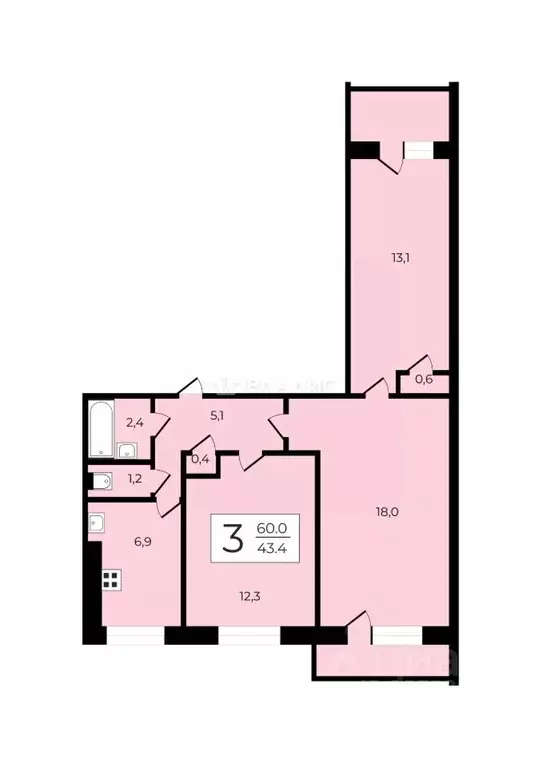 3-к кв. Нижегородская область, Нижний Новгород Космическая ул., 50 ... - Фото 2