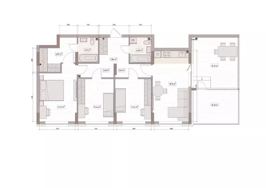 4-к кв. Кемеровская область, Кемерово Уютный Квартал жилой комплекс ... - Фото 1
