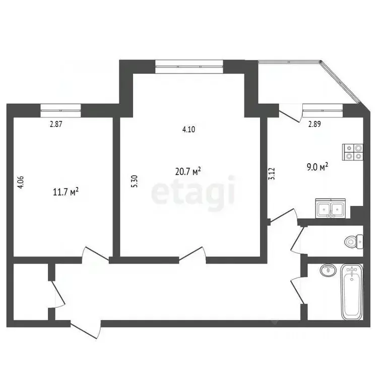 2-к кв. Ямало-Ненецкий АО, Ноябрьск ул. Ленина, 74 (62.8 м) - Фото 1