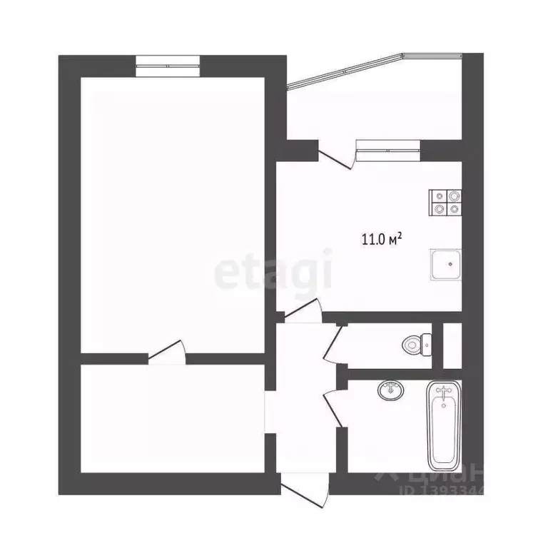 1-к кв. Тюменская область, Тюмень Войновка мкр, ул. Энергостроителей, ... - Фото 2
