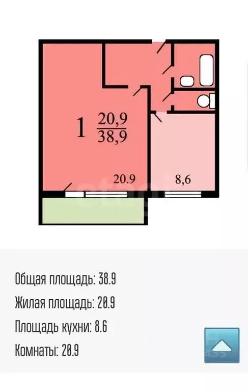 1-к кв. Москва ул. Академика Челомея, 10 (38.7 м) - Фото 1