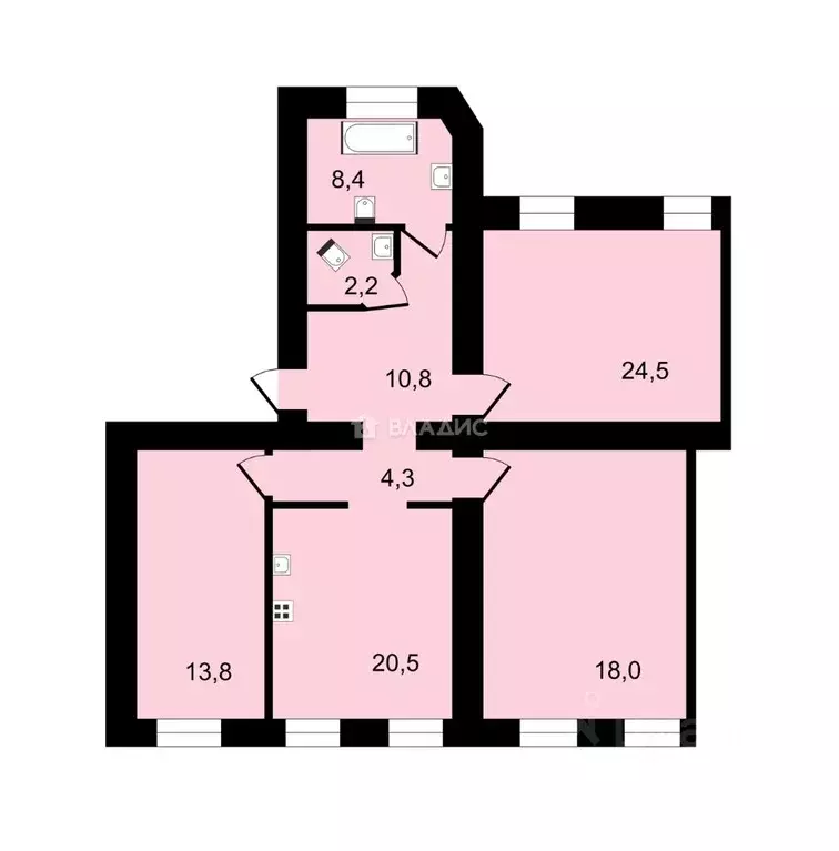 3-к кв. Санкт-Петербург Шпалерная ул., 13 (119.5 м) - Фото 1