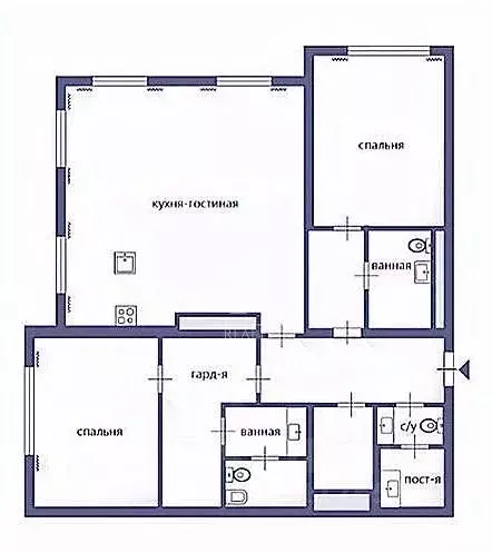 3-к кв. Москва 1-я Тверская-Ямская ул., 2 (161.0 м) - Фото 1