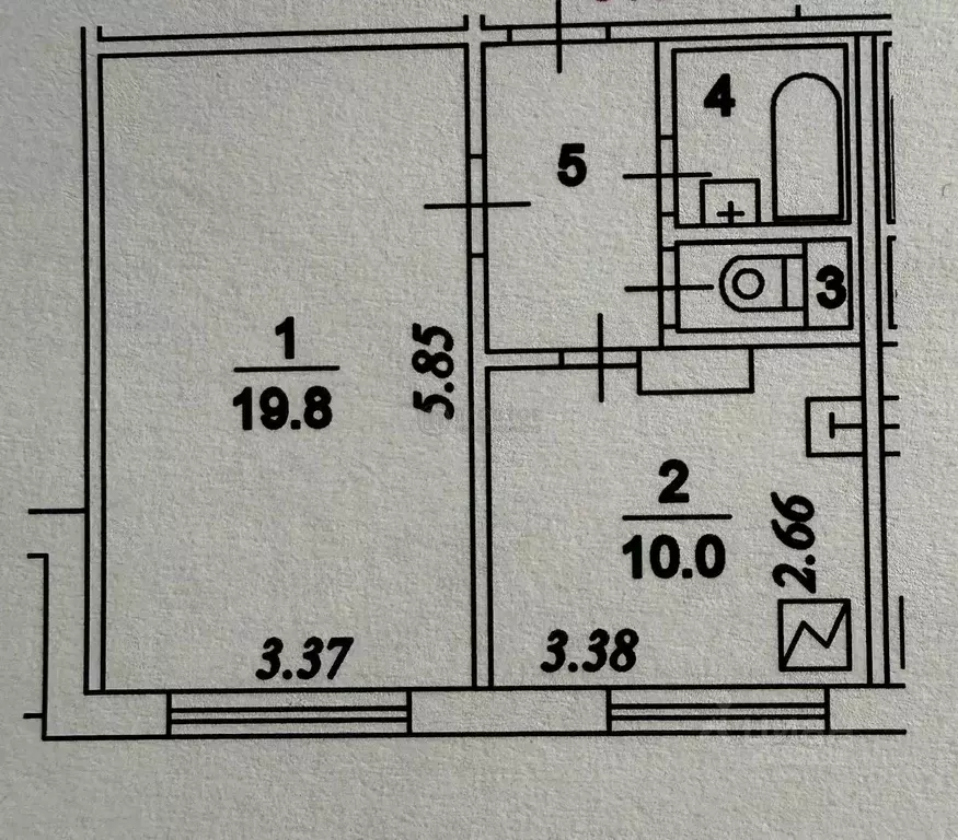 1-к кв. Москва ул. Маршала Захарова, 8К3 (38.2 м) - Фото 2