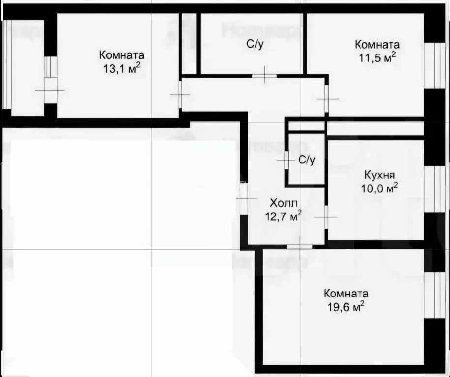 3-к кв. Москва ул. Николая Озерова, 2к1 (74.1 м) - Фото 2
