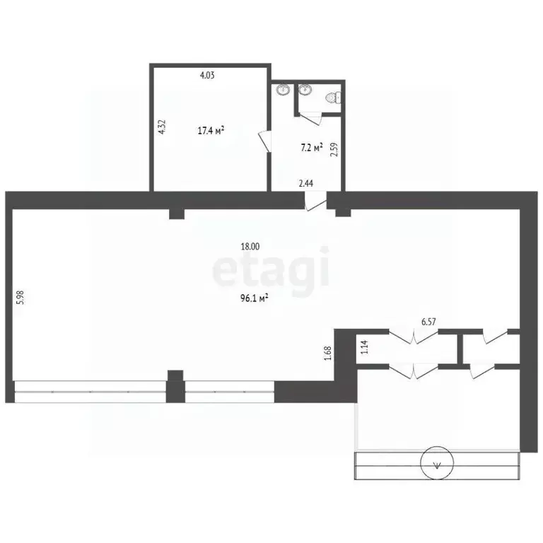 Торговая площадь в Вологодская область, д. Фофанцево 9 (129 м) - Фото 2