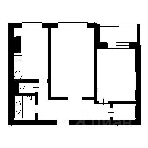 2-к кв. Иркутская область, Усть-Илимск ул. Энгельса, 15 (52.3 м) - Фото 1