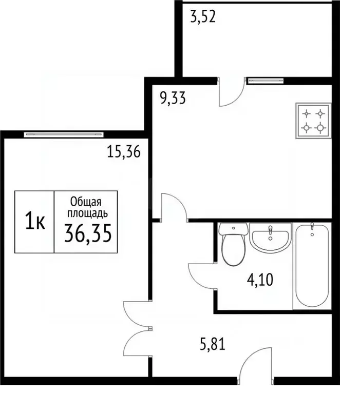 1-к кв. Костромская область, Кострома ул. Ленина, 160Вк1 (35.3 м) - Фото 2