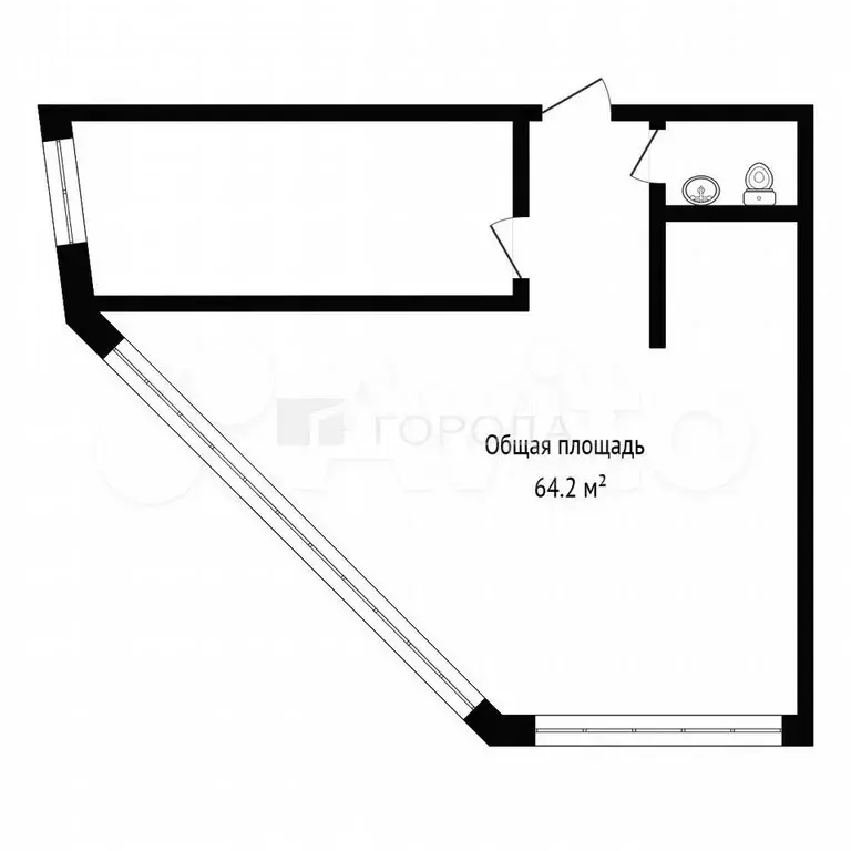 Продам офисное помещение, 64.2 м - Фото 0