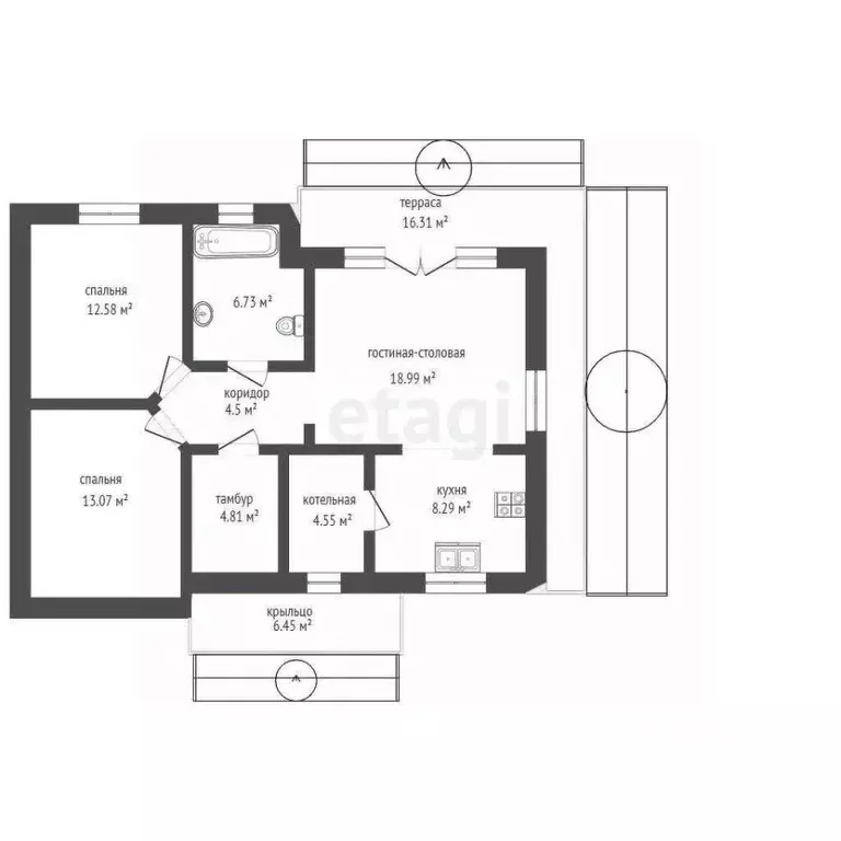 Дом в Севастополь ул. 3-я Комендорская, 10 (111 м) - Фото 1