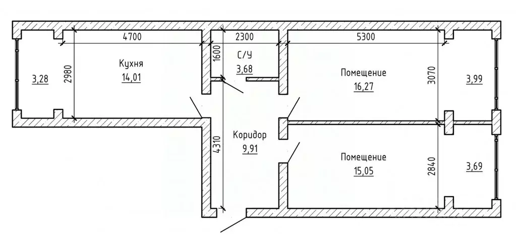 2-к кв. Кабардино-Балкария, Нальчик пл. 400-летия (60.0 м) - Фото 2