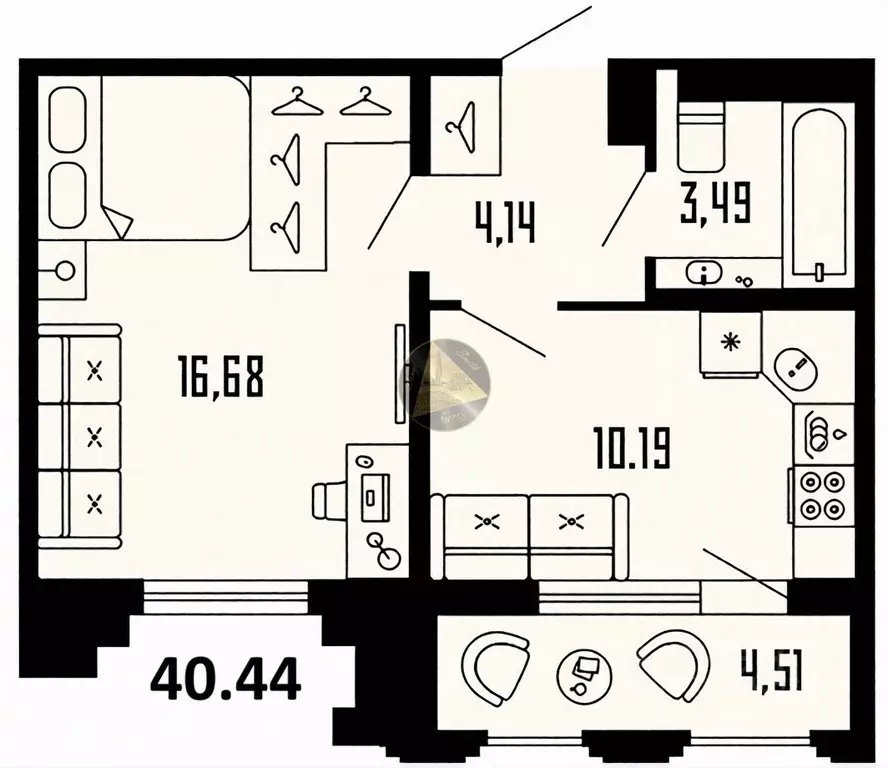 1-к кв. Санкт-Петербург Алтайская ул., 39 (40.44 м) - Фото 2