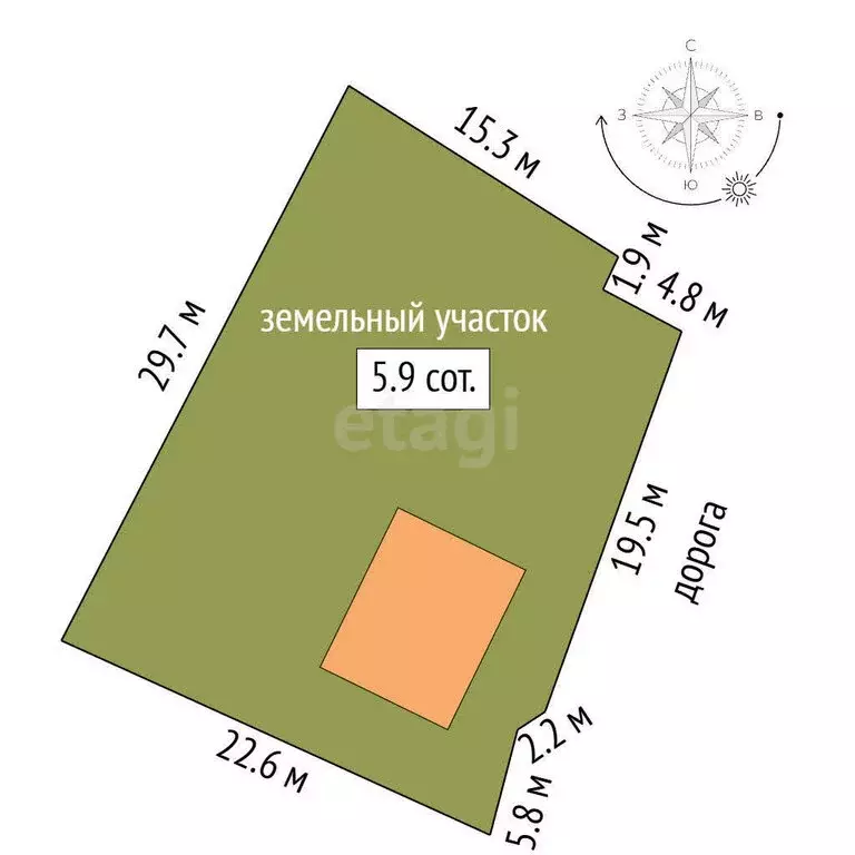 Дом в Бирск, улица Гастелло (44.3 м) - Фото 1