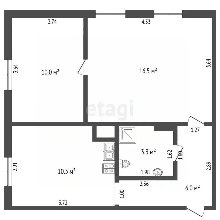 2-к кв. Марий Эл, Йошкар-Ола Якова Эшпая ул., 169 (47.1 м) - Фото 2