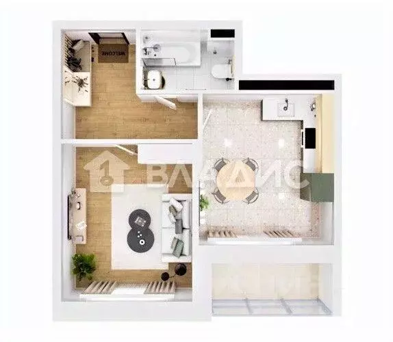 1-к кв. Пензенская область, Пенза ул. Богданова, 34 (40.6 м) - Фото 2