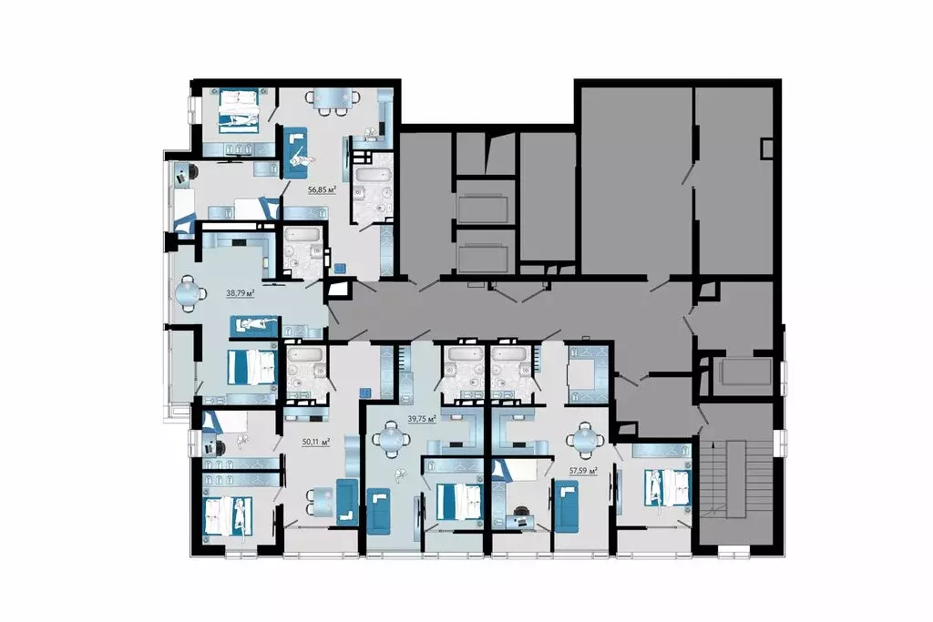 3-комнатная квартира: Владивосток, Ленинский район (56.85 м) - Фото 2