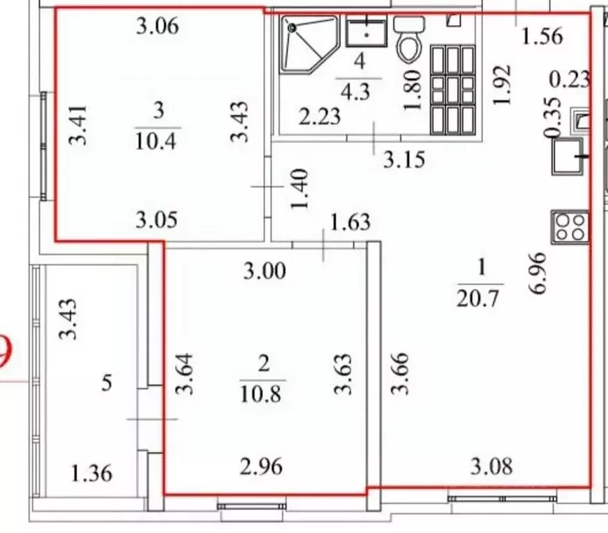 2-к кв. Свердловская область, Екатеринбург ул. Новостроя, 5 (46.2 м) - Фото 1