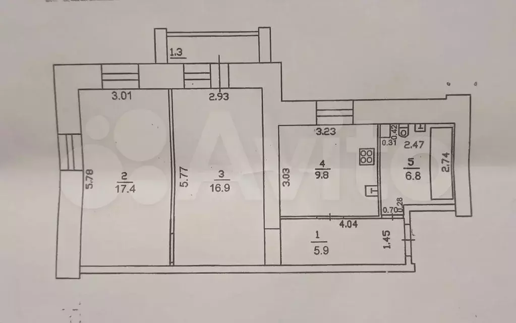 2-к. квартира, 57 м, 6/9 эт. - Фото 0
