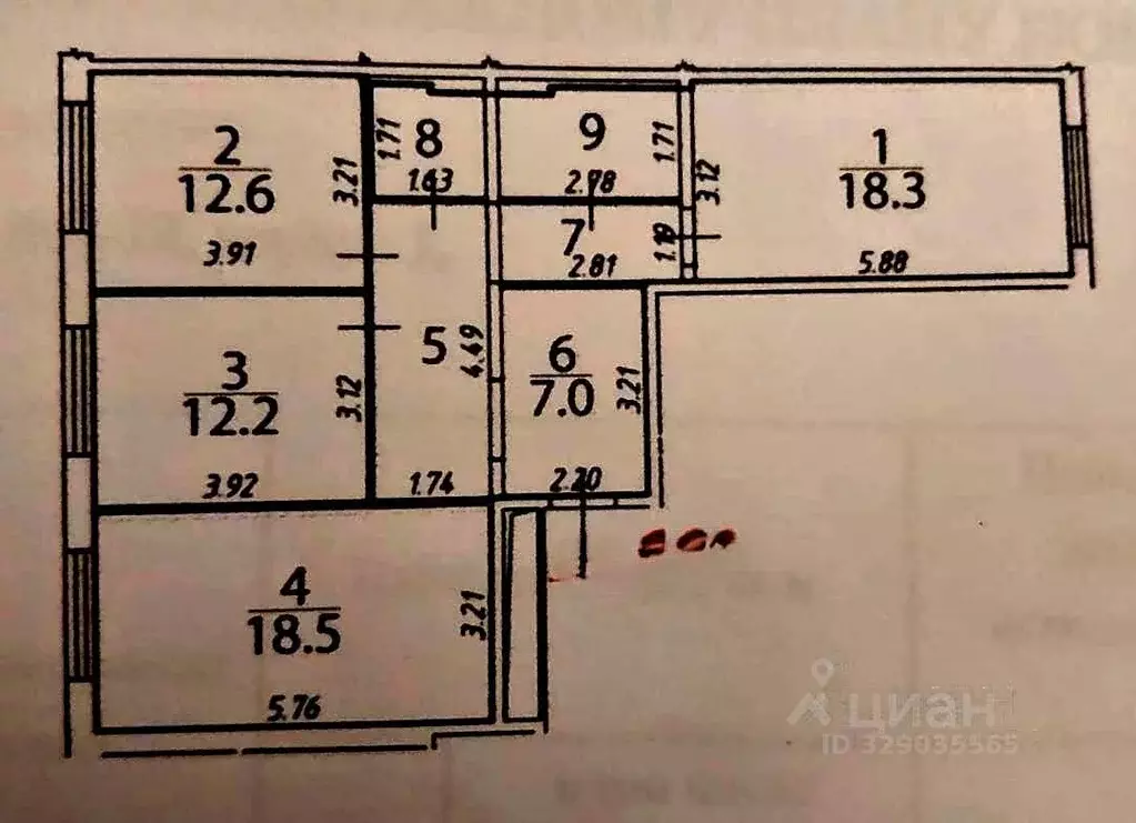 Квартира, 3 комнаты, 88 м - Фото 2