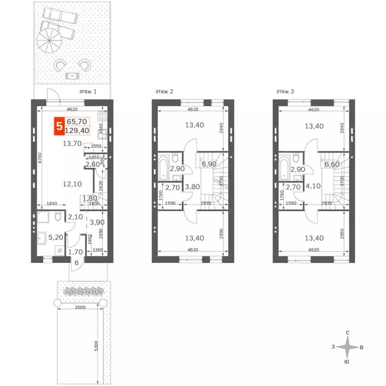 Дом в деревня Мартемьяново, Парковая улица (125.47 м) - Фото 1