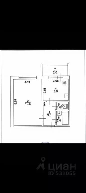 1-к кв. тверская область, тверь ул. бобкова, 36к4 (35.7 м) - Фото 1