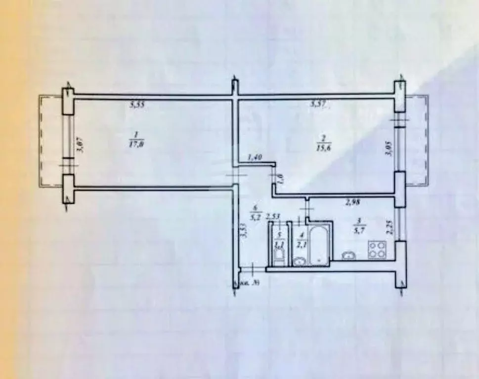 2-к кв. Волгоградская область, Волгоград ул. Кирова, 147 (46.7 м) - Фото 2