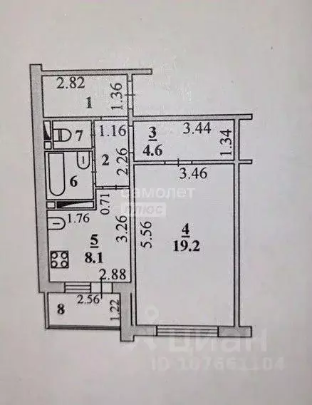 1-к кв. Липецкая область, Липецк Минская ул., 2А (42.2 м) - Фото 1