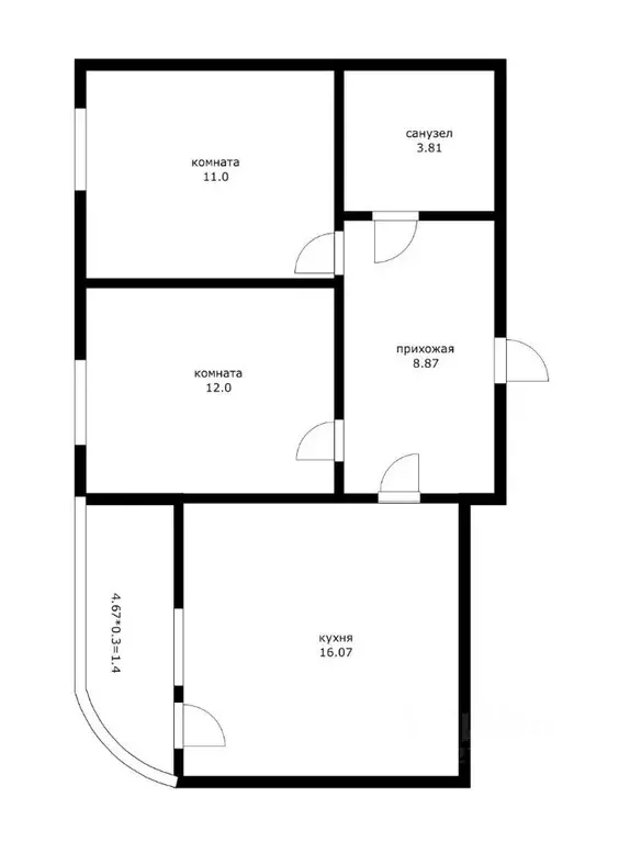 2-к кв. Краснодарский край, Краснодар Центральный мкр, ул. ... - Фото 2