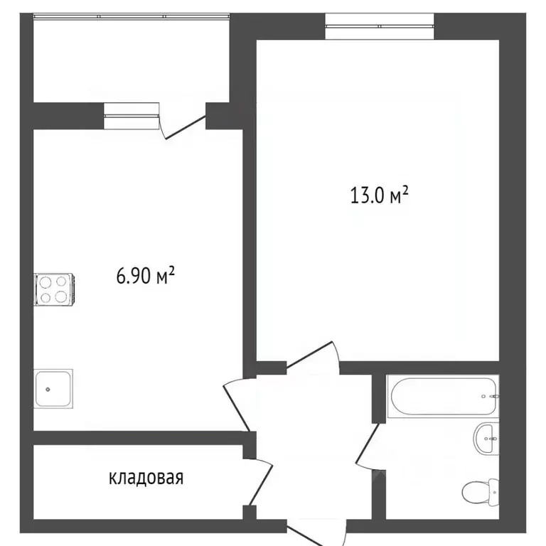 1-к кв. Вологодская область, Вологда Паровозный пер., 36 (36.2 м) - Фото 1