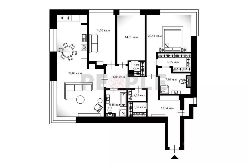 4-к кв. Москва 2-я Звенигородская ул., 11 (147.8 м) - Фото 2