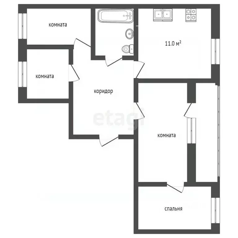 4-к кв. Свердловская область, Первоуральск ул. Сакко и Ванцетти, 10 ... - Фото 2