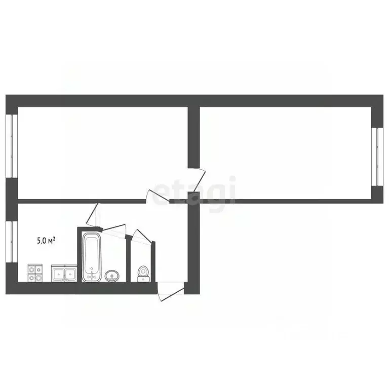 2-к кв. Нижегородская область, Выкса Гоголя мкр, 20 (48.0 м) - Фото 2