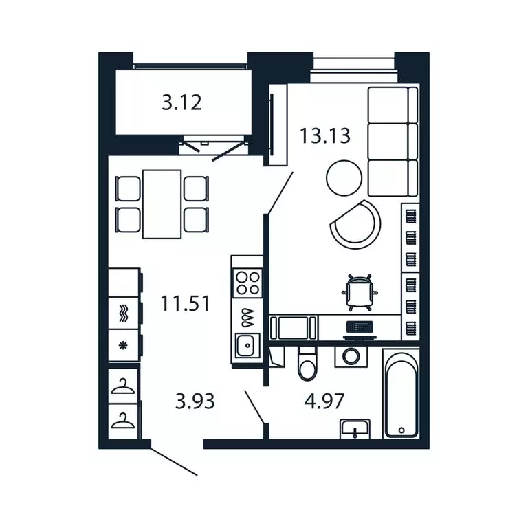 1-комнатная квартира: городской посёлок Новоселье, Центральная улица, ... - Фото 1