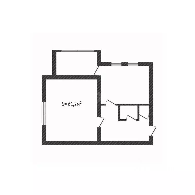 2-к кв. Брянская область, Брянск Ямская ул., 23 (61.2 м) - Фото 1
