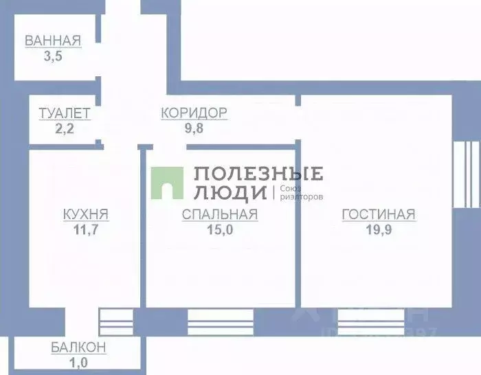 2-к кв. Тамбовская область, Тамбов ул. Подвойского, 6В (63.1 м) - Фото 1