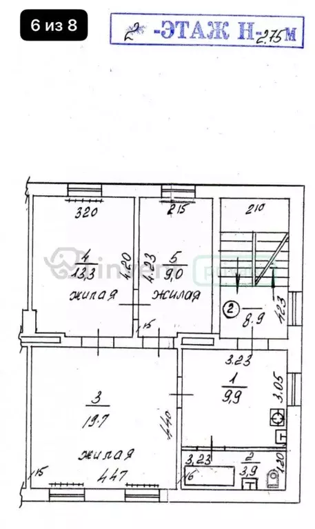 3-к кв. Калининградская область, Янтарный пгт ул. Советская, 54 (56.0 ... - Фото 2