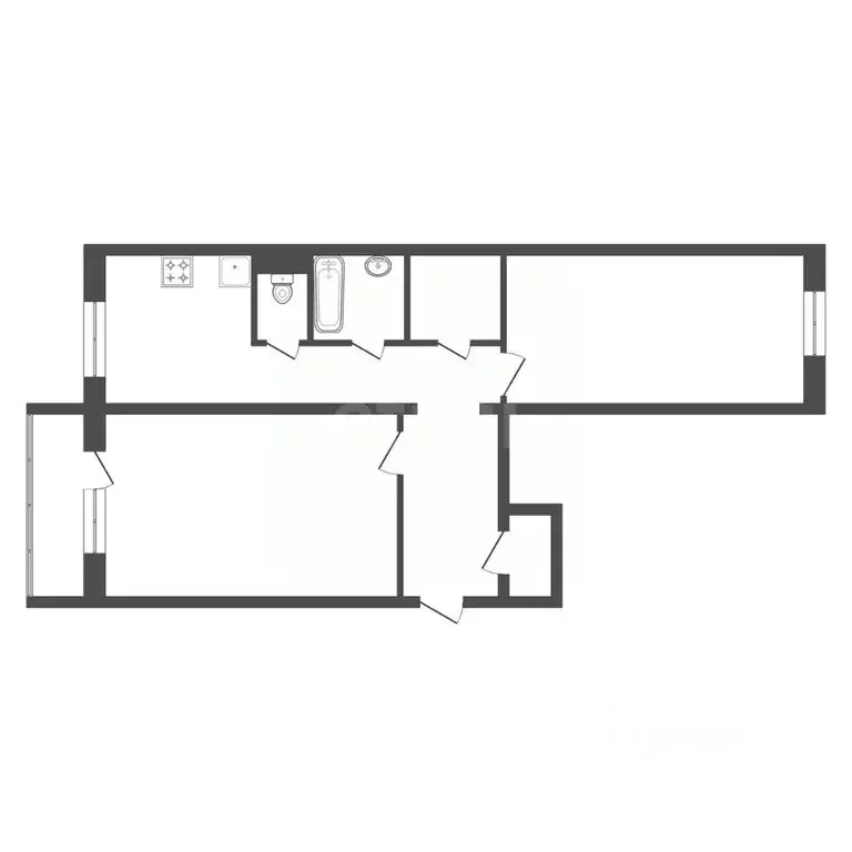 2-к кв. Красноярский край, Красноярск просп. Мира, 107А (57.5 м) - Фото 2