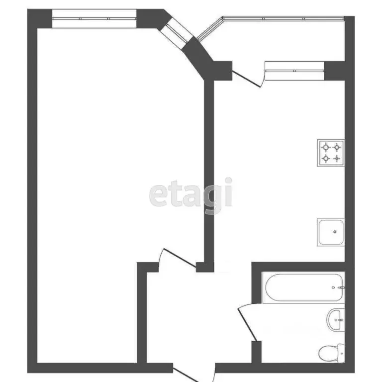 1-к кв. Тюменская область, Тюмень ул. Мельникайте, 144А (39.7 м) - Фото 2