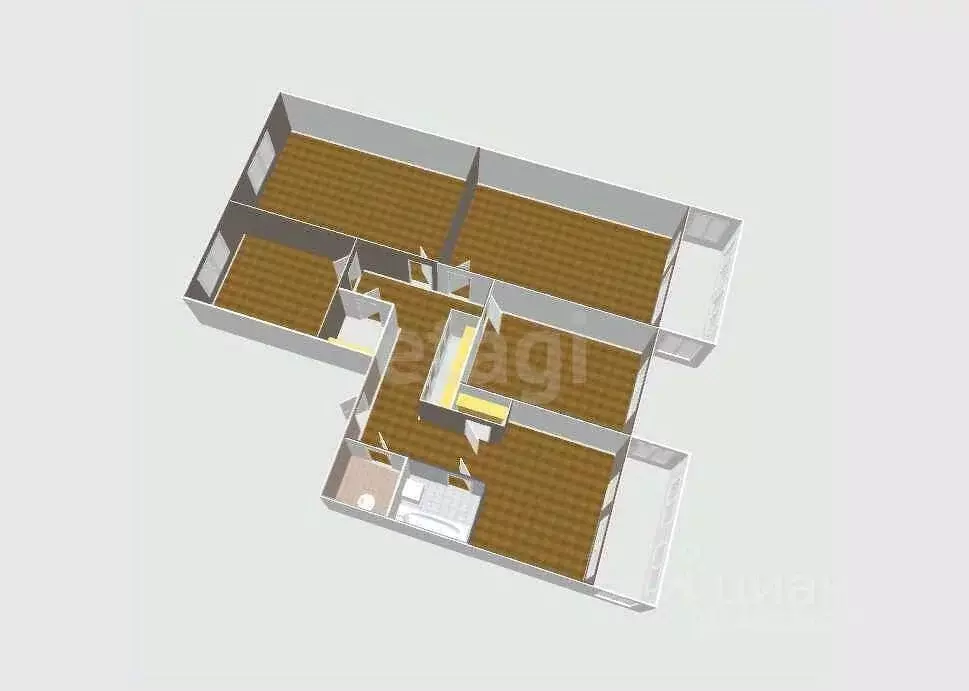 4-к кв. Сахалинская область, Южно-Сахалинск Железнодорожная ул., 83 ... - Фото 2