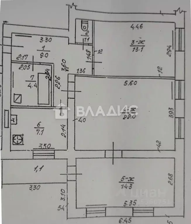 3-к кв. Калининградская область, Зеленоградск Железнодорожная ул., 12 ... - Фото 2