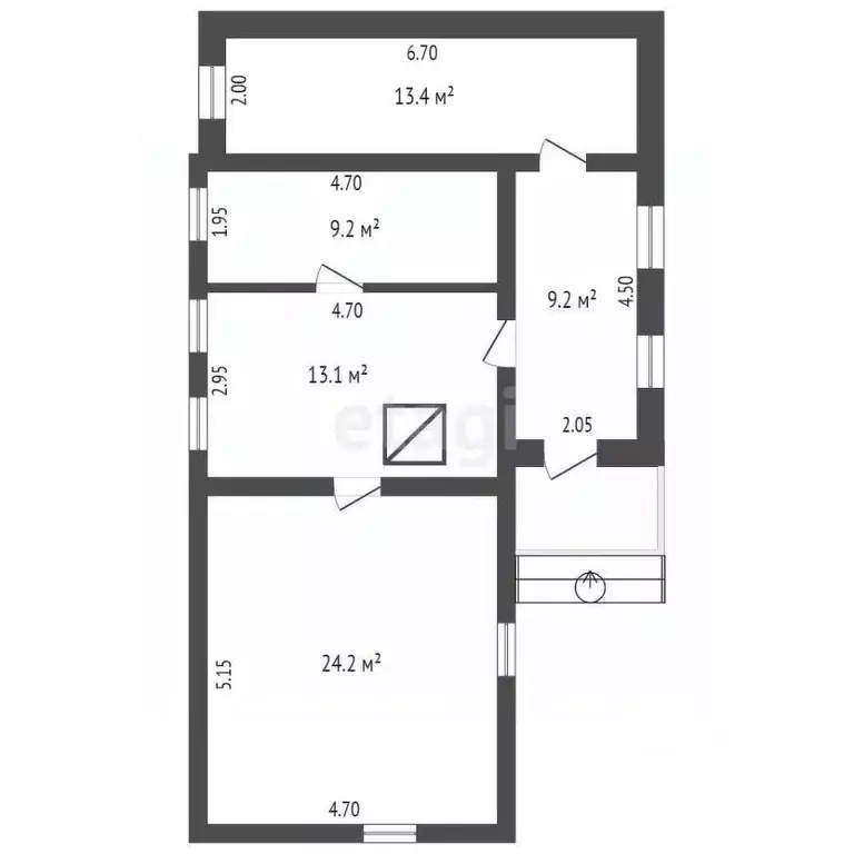 Дом в Мордовия, с. Большие Березники ул. Московская, 42 (69 м) - Фото 1