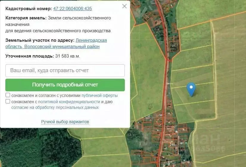 Участок в Ленинградская область, Волосовский район, Клопицкое с/пос, ... - Фото 2