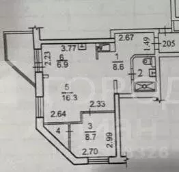 1-к кв. Новосибирская область, Новосибирск Вилюйская ул., 9 (45.6 м) - Фото 2