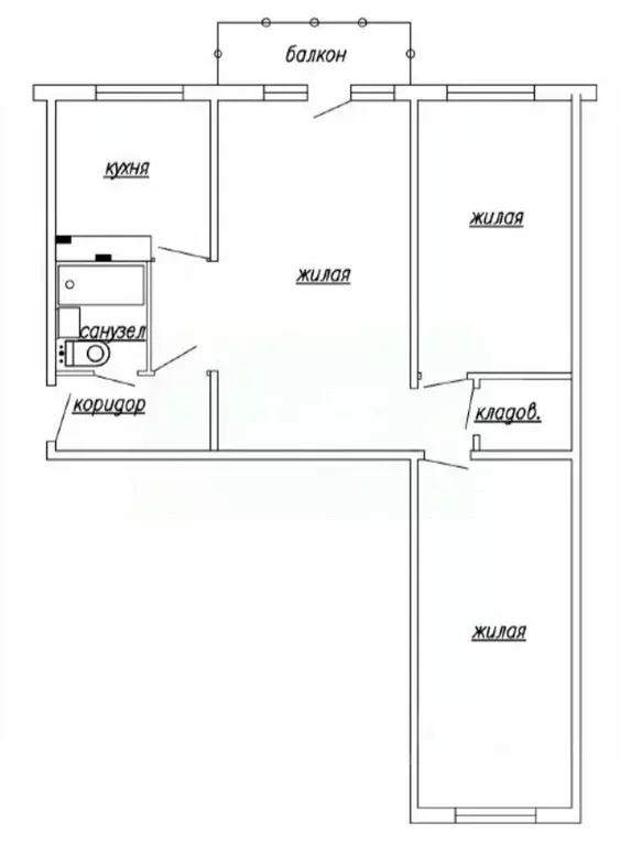 3-к кв. Московская область, Орехово-Зуево ул. Козлова, 15 (59.5 м) - Фото 1