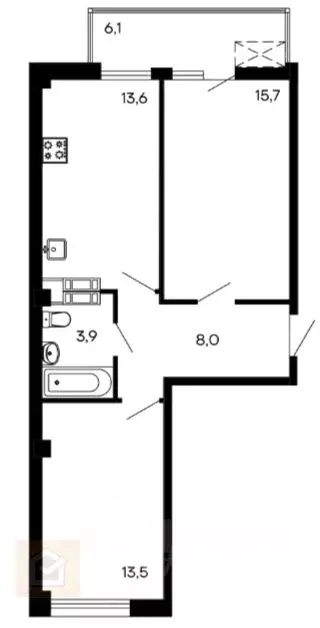 2-к кв. Севастополь ул. Токарева, 18В (60.8 м) - Фото 0