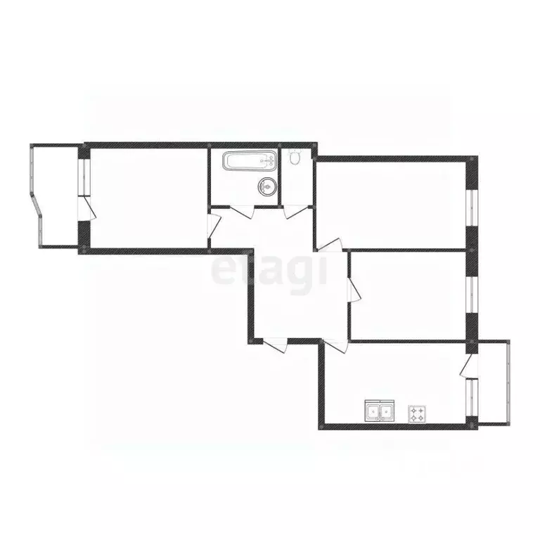 3-к кв. Костромская область, Кострома ул. Северной Правды, 33 (64.7 м) - Фото 1